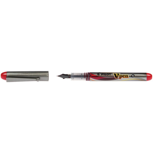 Pilot - vulpen V-Pen Silver rood