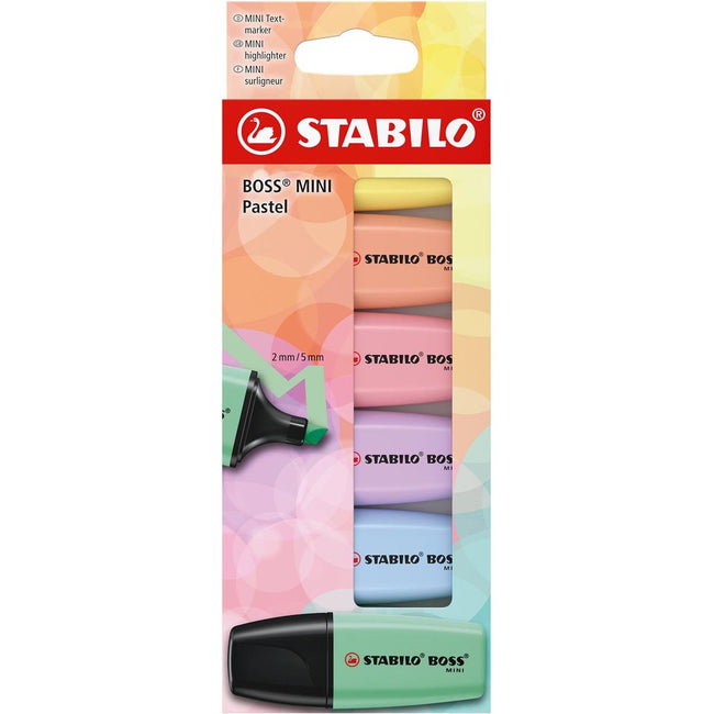 STABILO - Markeerstiftt boss mini pastel ass 6 stuks