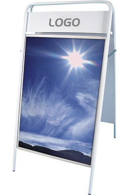 Klika -  Stoepbord 70x100 cm wit buismodel topbor