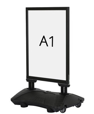 Klika -  Stoepbord Boulevard Din A1 zwart