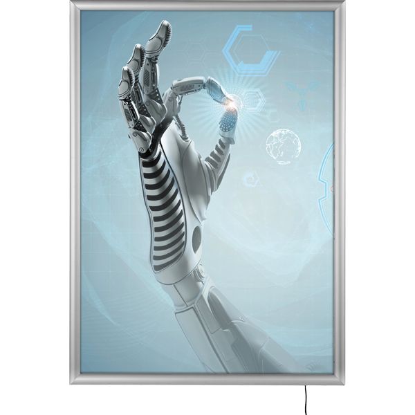 Klika - LED Klickrahmen 21x29,7 cm ALU Klapppr. A4