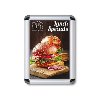 Klika - Click frame 21x30cm ALU 25mm A4 Round corner 9 pieces