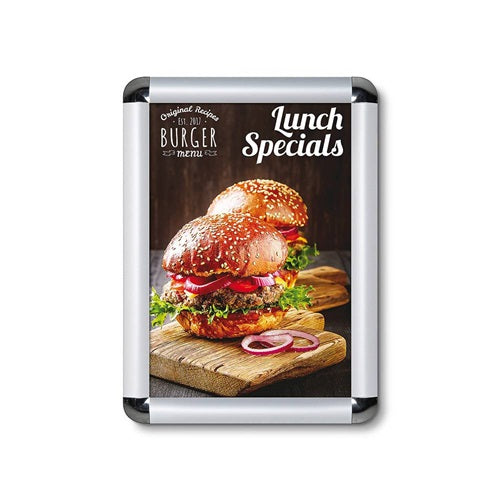 Klika - Click frame 21x30cm ALU 25mm A4 Round corner 9 pieces