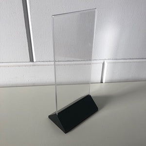 Klika – Menüständer 9,9 x 21 cm, schwarze Basis