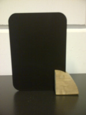 Klika -  Krijtbordje A6 met eiken blokje 60x60x30