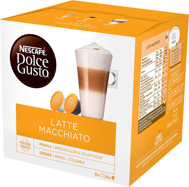 Nescafé -   koffiecapsules, Latte Macchiato, pak van 16 stuks