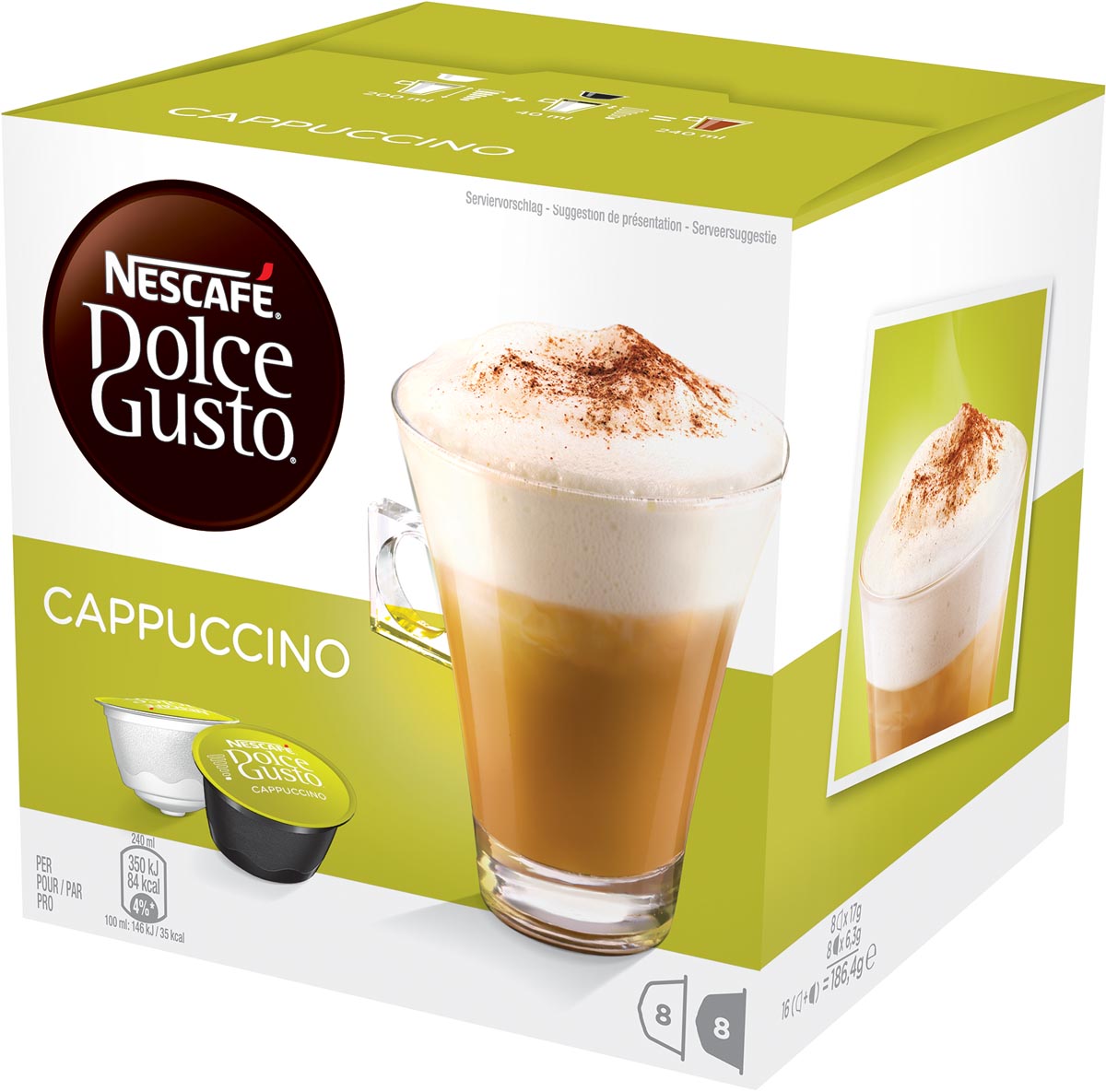 Nescafé - Nescafé koffiecapsules, Cappucino, pak van 16 stuks