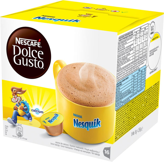 Nescafé -   koffiecapsules, Nesquik, pak van 16 stuks