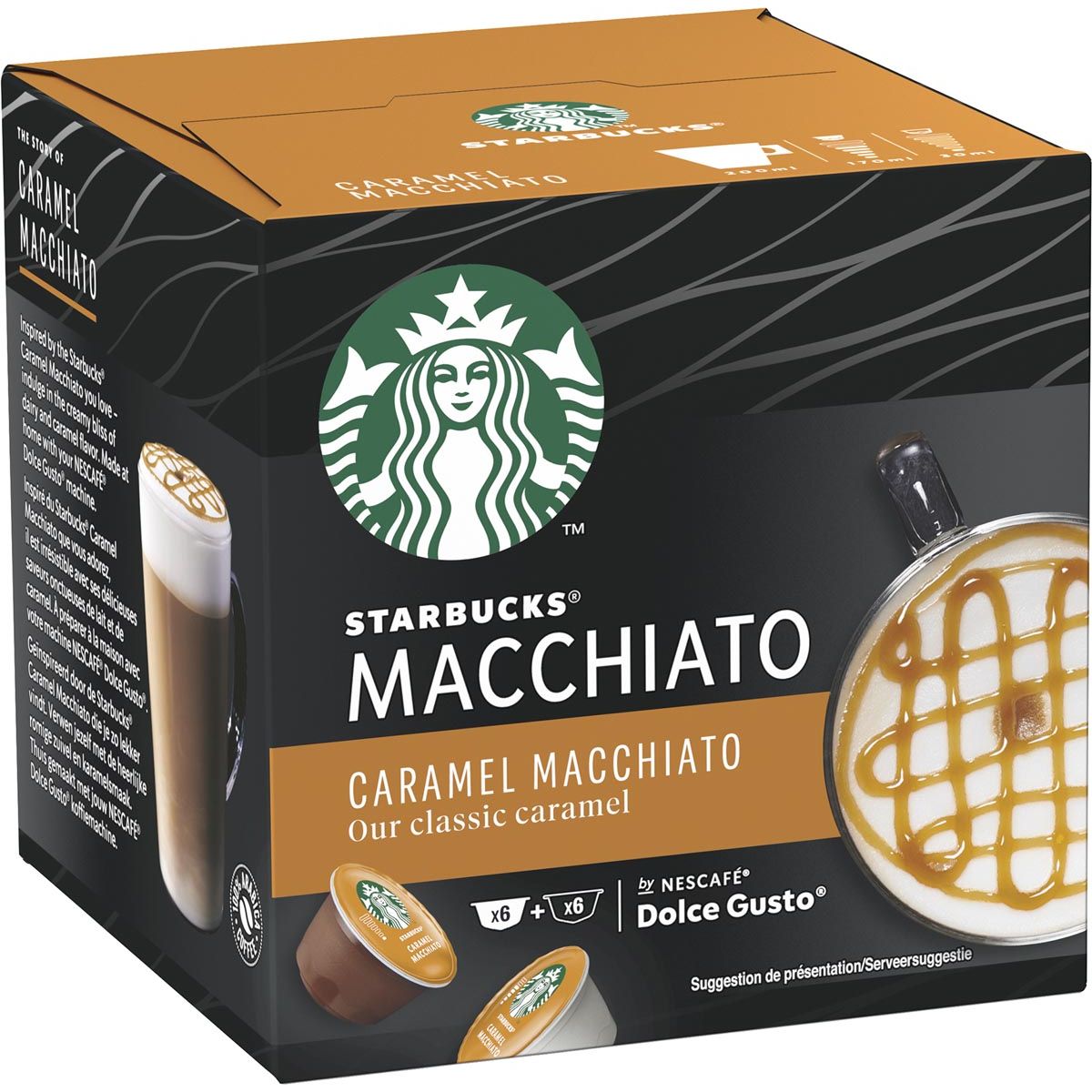 Starbucks - Capsule caffè Nescafé bucks, caramello macchiato, confezione da 12 pezzi