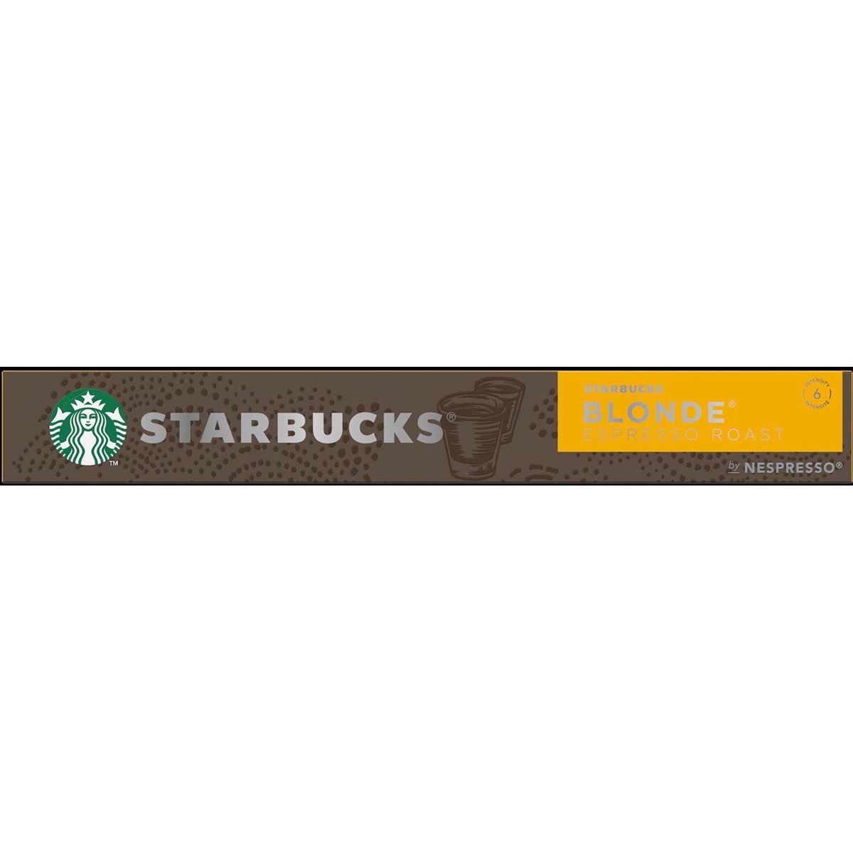 Starbucks -  bucks by Nespresso koffiecapsules, blond espresso roast, pak van 10 stuks