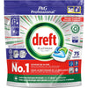 Dreft -  Platinum Regular vaatwastabletten, pak van 75 capsules