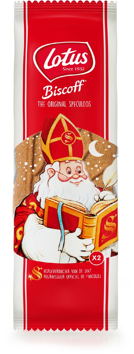 Lotus - Lotus speculoos Sinterklaas, pak van 2 stuks van 42,5 g