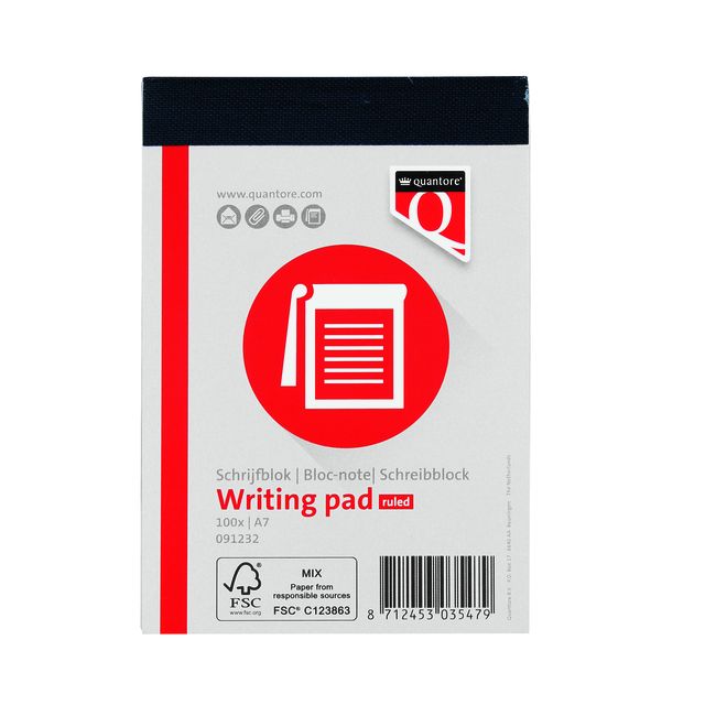 Quantore - Blocco note linea A7 100 fogli 60gr