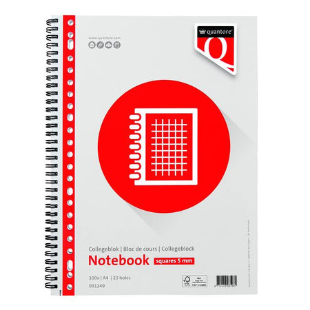 Quantore - Lecture pad A4 diamond 5mm 23-hole 100 sheets 70gr | 5 pieces