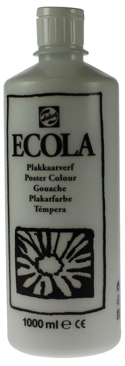 Talens - Ecola gouache botella 1000 ml, blanco