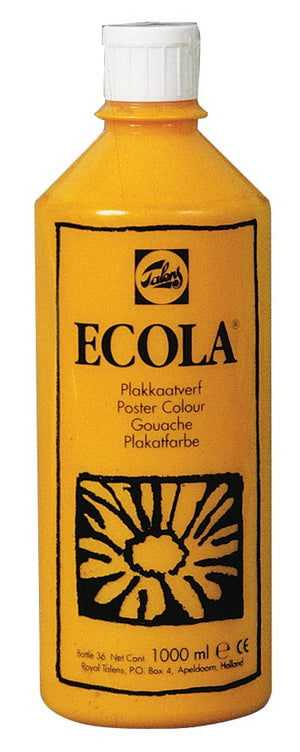 Talens - Ecola gouache botella 1000 ml, amarillo