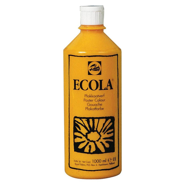 TALENS - Ecola Plakkaat Paint Bouteille de 1000 ml, Geel