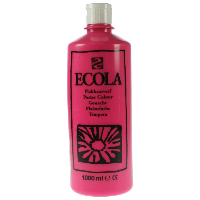 TALENS - Ecola Plakkaat Paint Bouteille de 1000 ml, Tyrian Pink (Magenta)