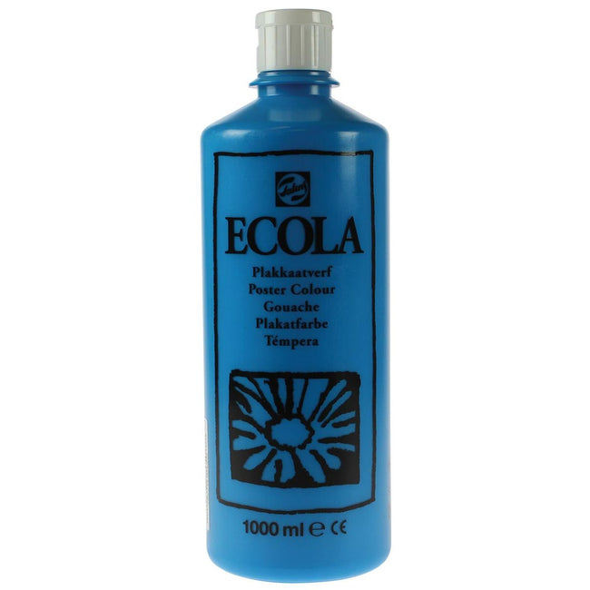 Talens - Gouache Ecola flacon 1000 ml, bleu clair