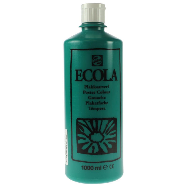 Talens - Gouache Ecola flacon 1000 ml, vert foncé