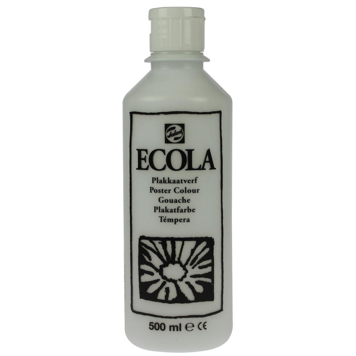 Talens -  Ecola plakkaatverf flacon van 500 ml, wit