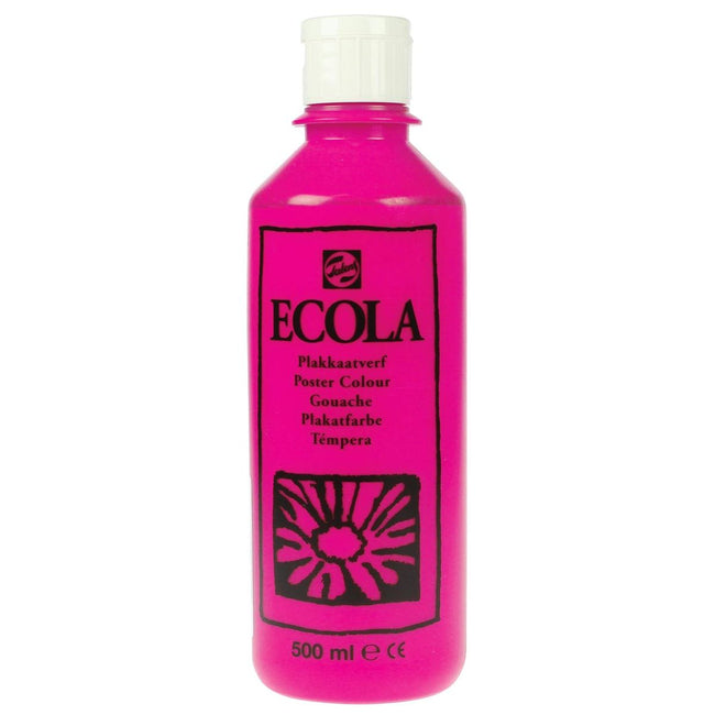Talens -  Ecola plakkaatverf flacon van 500 ml, tyrisch roze (magenta)