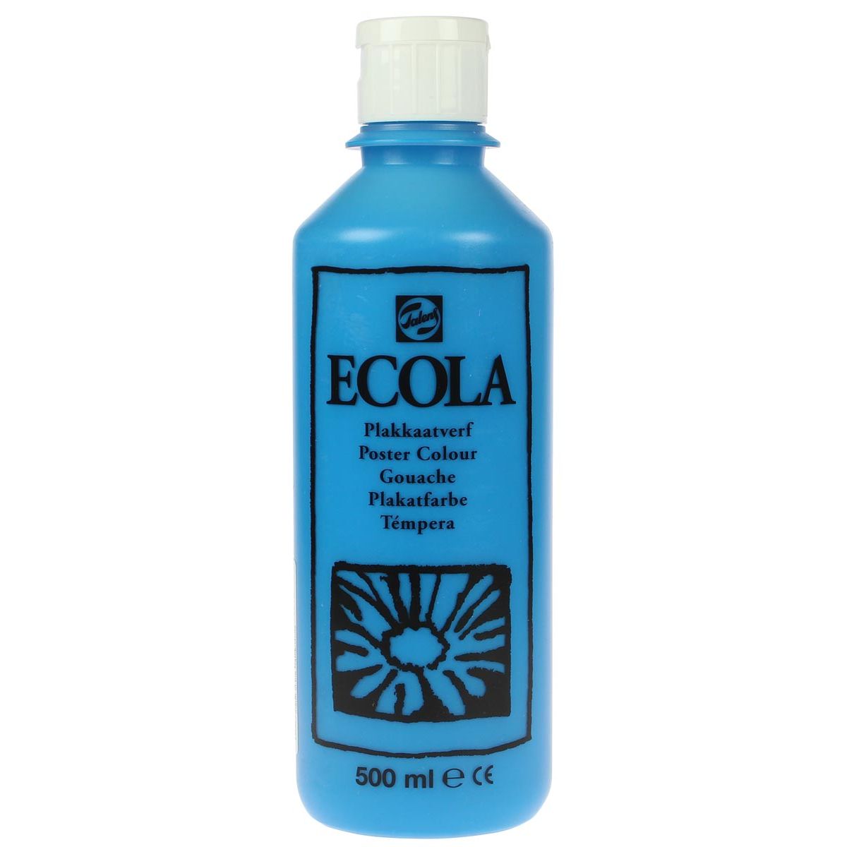 Talens -  Ecola plakkaatverf flacon van 500 ml, lichtblauw