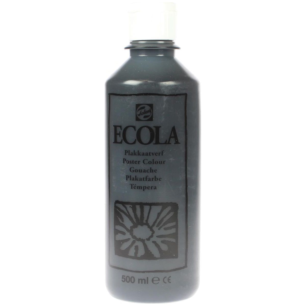 Talens - Ecola plakkaatverf flacon van 500 ml, zwart