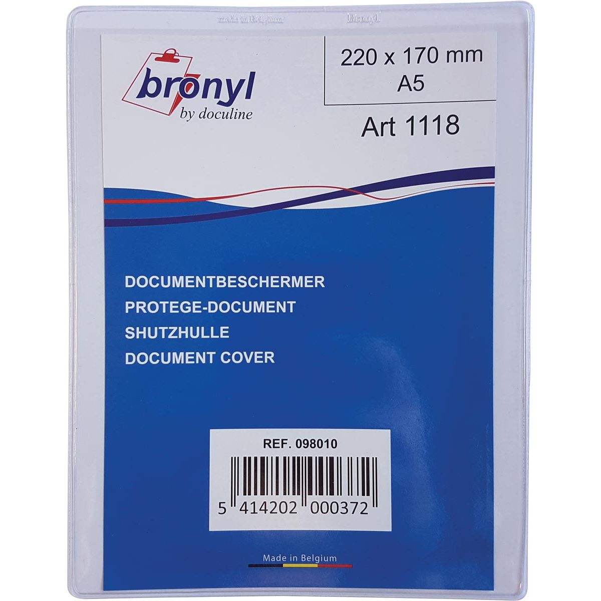 Bronyl -   U-mapje uit transparante PVC van 180 micron, ft A5