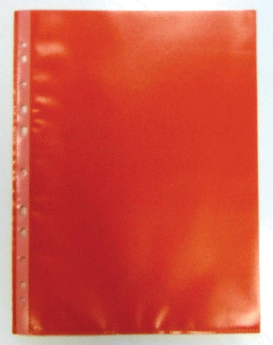 Bronyl - Sac de présentation perforé, rouge, paquet de 50
