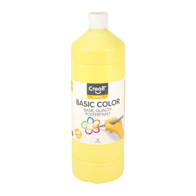 Creall -  Plakkaatverf  basic lichtgeel 1000ml | 6 stuks