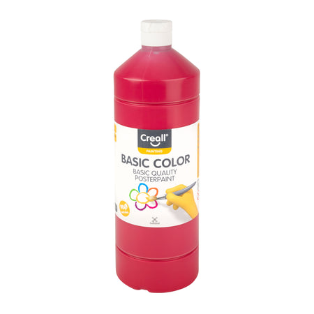 Creall - Posterfarbe Basic Rot 1000ml | 6 Stück