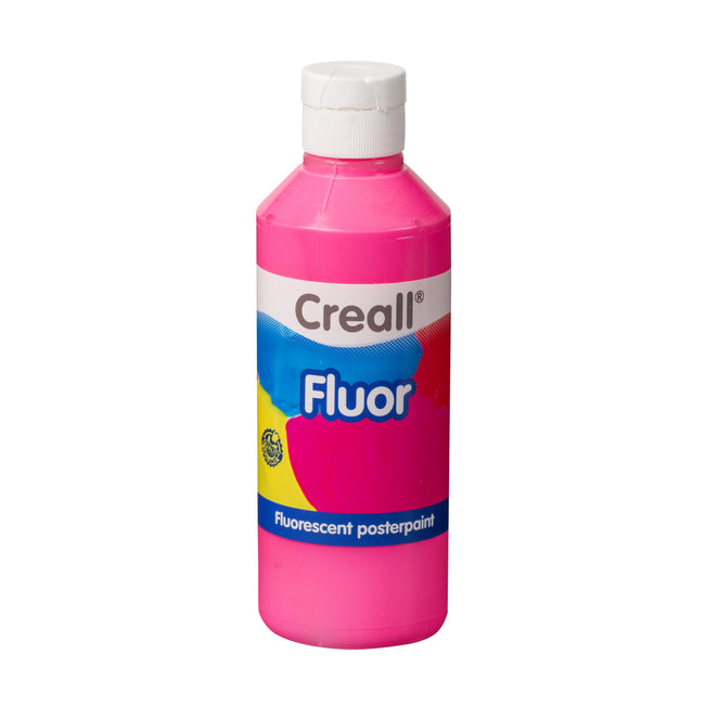 Creall - Poster paint fluoro pink 250ml | 6 pieces