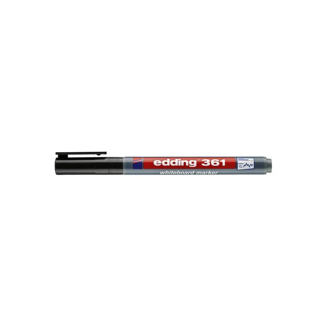 Edding - Viltstift edding 361 whiteboard rond 1mm zwart | 10 stuks