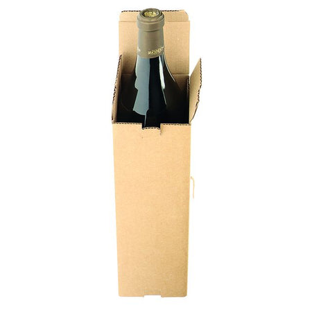 IEZZY - Scatola per spedizione bottiglia di cartone marrone 90x90x360mm | 10 pezzi