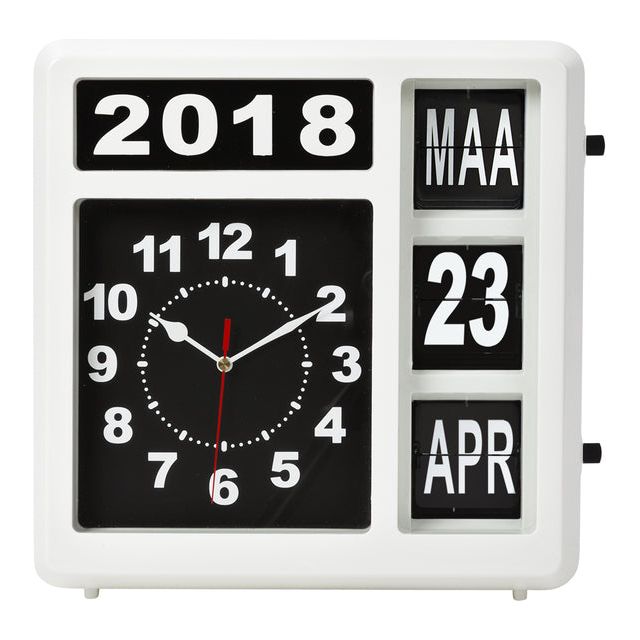 PEREL - Horloge murale PELL PEREL avec calendrier 31cm | 1 pièce