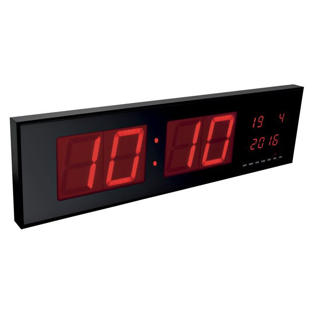 Perel - horloge murale perel avec écran LED | 1 pièce