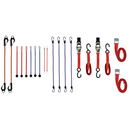 Perel - Set cinghie ed elastici di tensione 20 pezzi