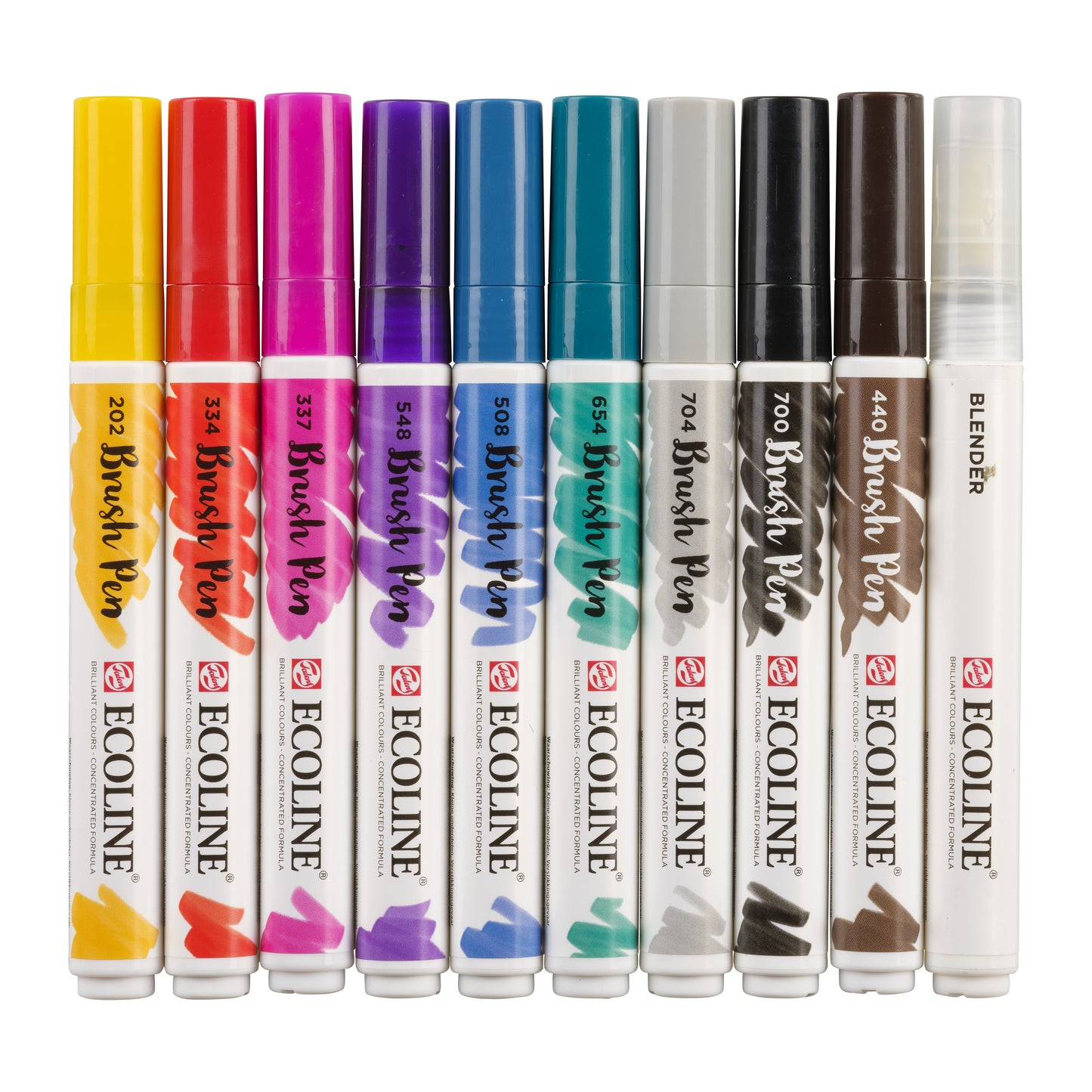 Talens - Brushpen Ecoline set da 10 pezzi per lettering a mano