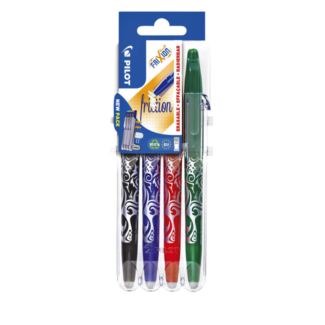 Pilot -  Rollerpen  friXion medium basis assorti Set2Go à 4 stuks
