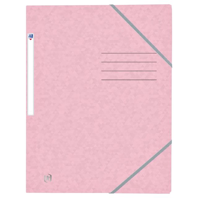 Oxford - Elastomap Oxford Top Fichier + A4 Pastel Pink | Boîte extérieure une pièce de 10