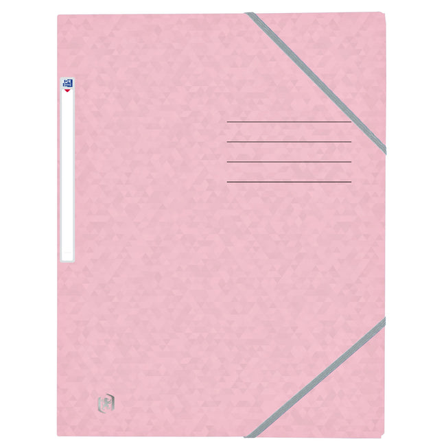 Oxford - Elastomap Top File+ A4 3 flaps 390gr pastel pink | 10 pieces
