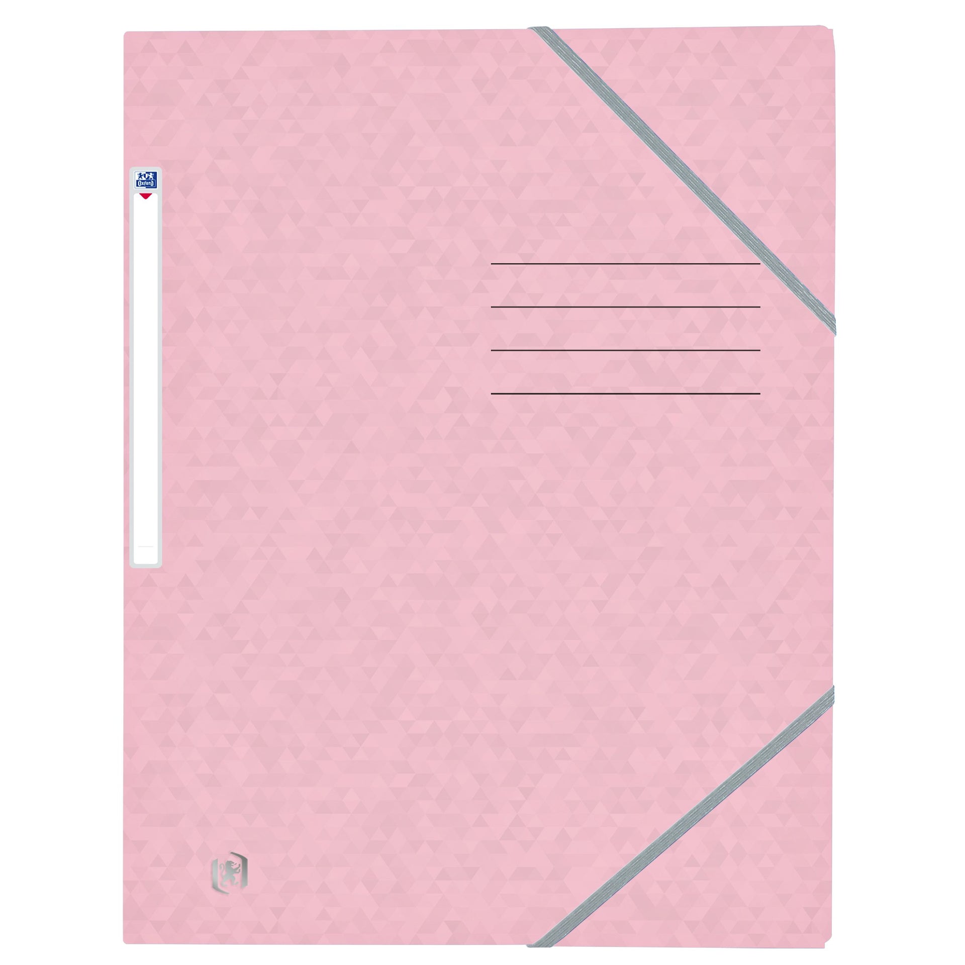 Oxford - Elastomap Top File+ A4 3 lembi 390gr rosa pastello