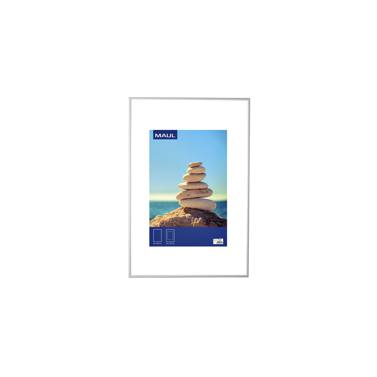 MAUL - Portafoto design 40x60cm cornice in alluminio argento