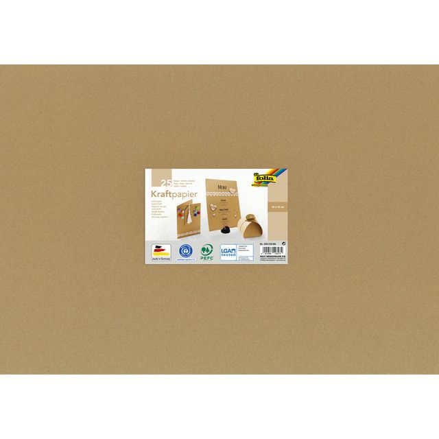 Folia Paper - Kraftpapier Folia 50x70cm 120gr 25 Blatt