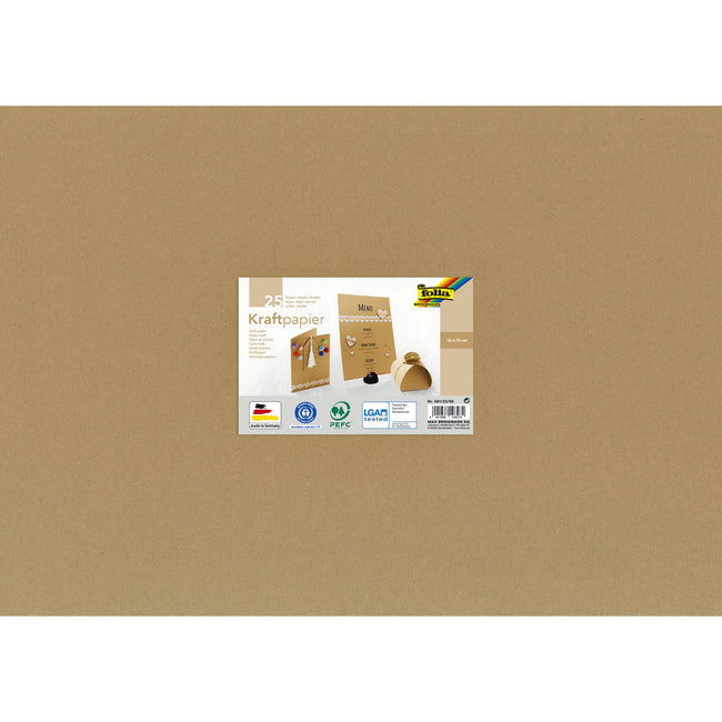 Folia Paper -  Kraftpapier Folia 50x70cm 120gr 25 vel