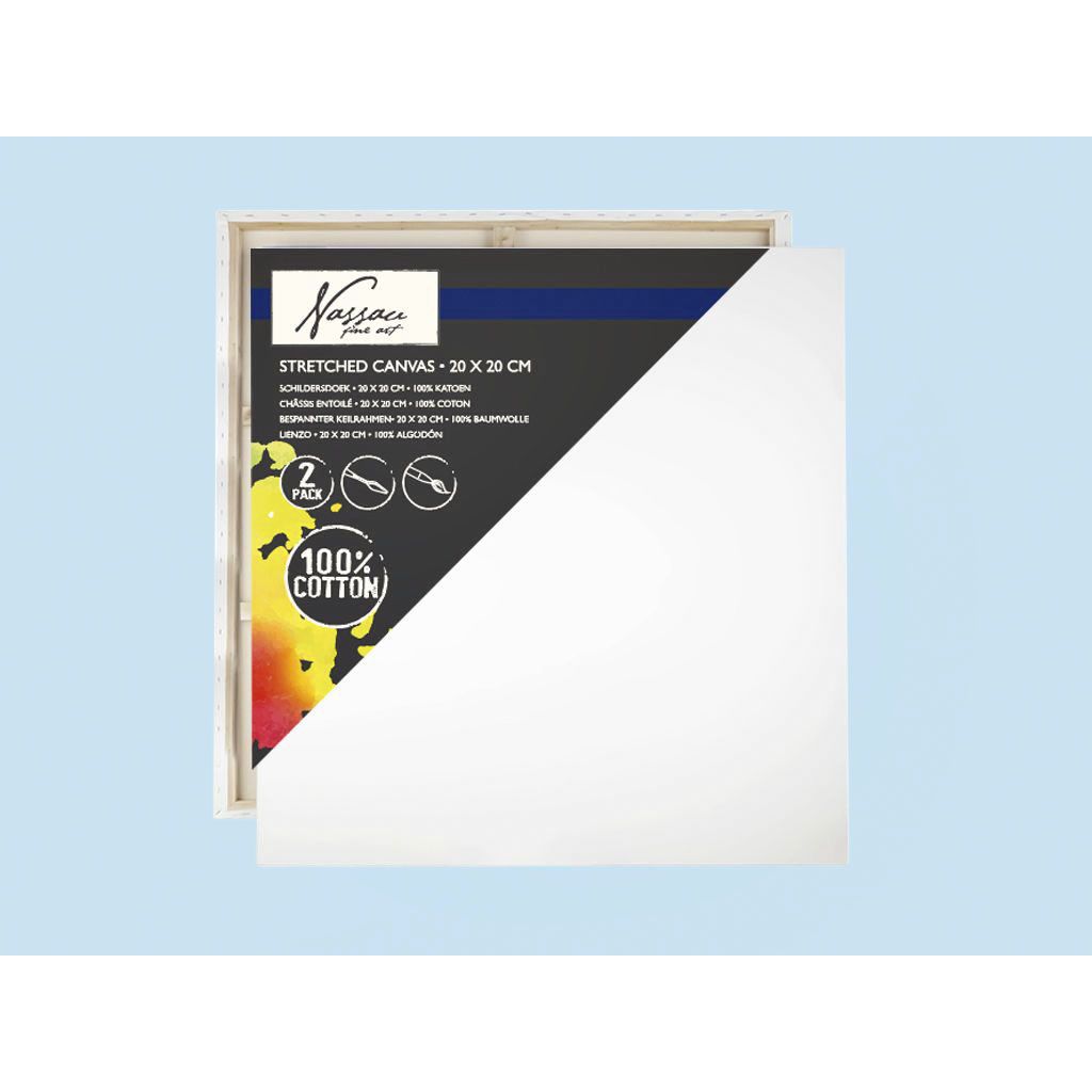 Art Sensations - Toile Nassau fine art 20x20cm 100% coton 2 pièces