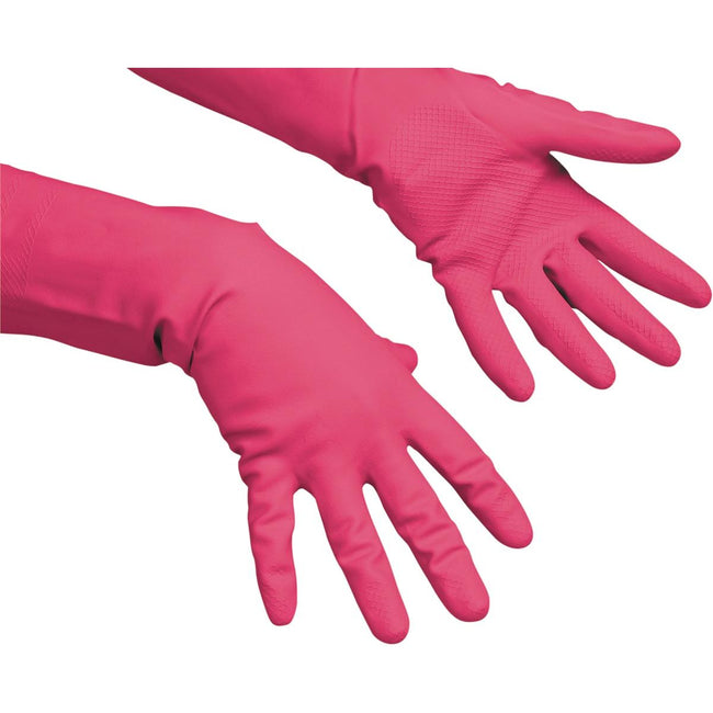 Vileda - Handschuhe Mehrzweck, Latex, Medium, rot