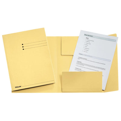 Esselte - Cartella portadocumenti A4 3 lembi manila 275gr giallo