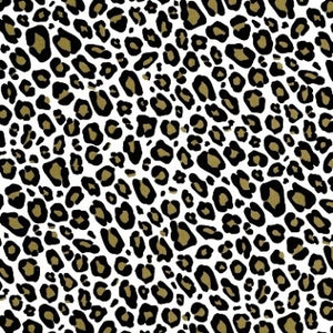 Klika - Carta da regalo Carta da regalo Macchie di leopardo oro su bianco a coste 30 cm
